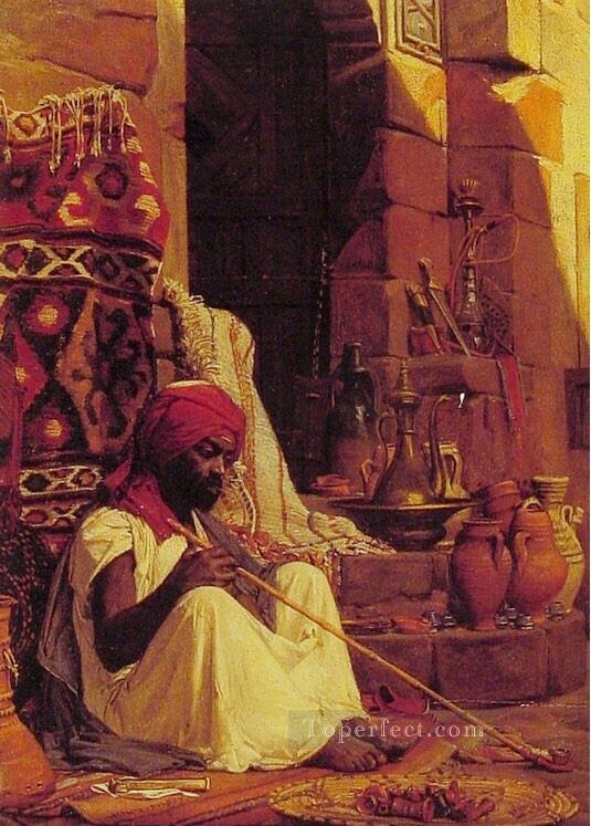 The Opium Smoker Jean Jules Antoine Lecomte du Nouy Orientalist Realism Oil Paintings